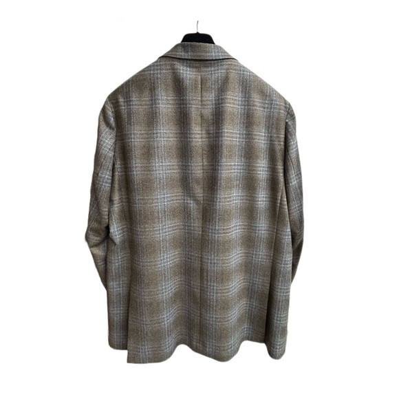 Navy and Yellow Check Pure Wool Sport Jacket - Baumler - Picture 3 of 12
